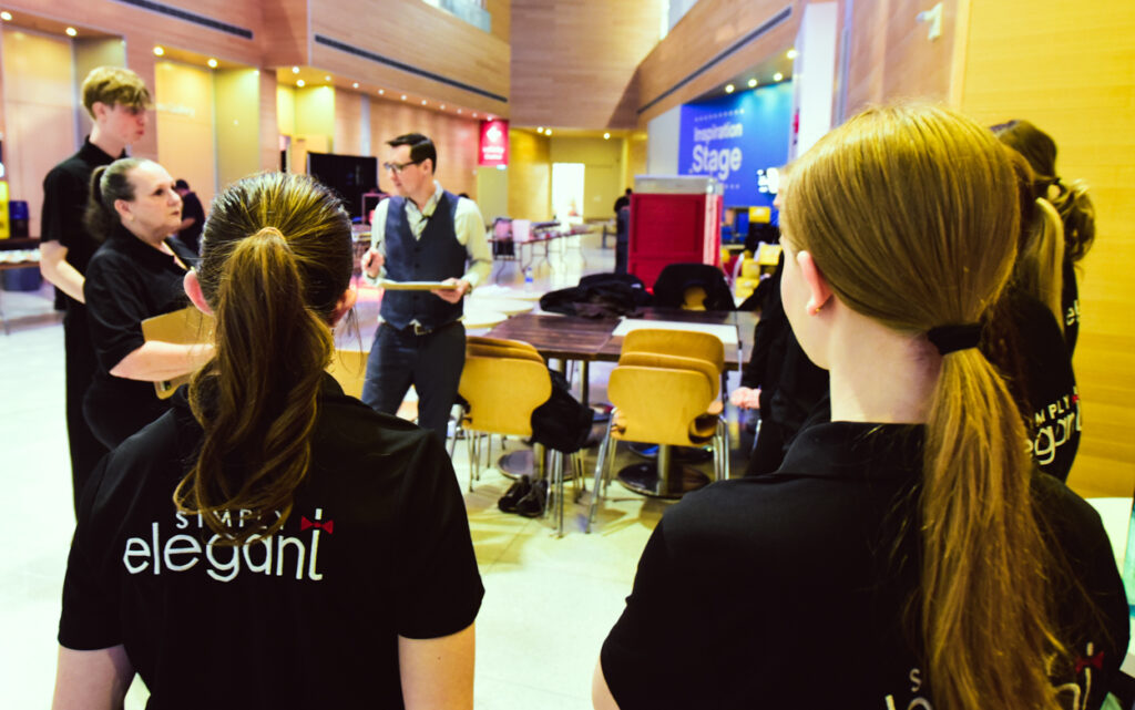 3. Pre event Staff Meeting image on Catered event for CFES at Telus SPARK